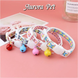 Ethnic Jacquard Cat Collar with Bell Adjustable Safety Necklace