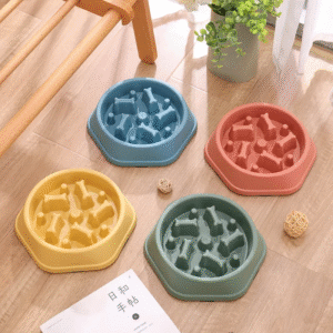 Non-slip Multiple Colors Dog Slow Food Bowl