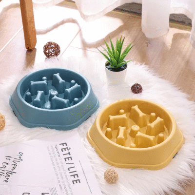 Non-slip Multiple Colors Dog Slow Food Bowl