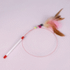 Funny Simulation Feather Fish with Bell Stick Toys