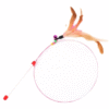 Funny Simulation Feather Fish with Bell Stick Toys