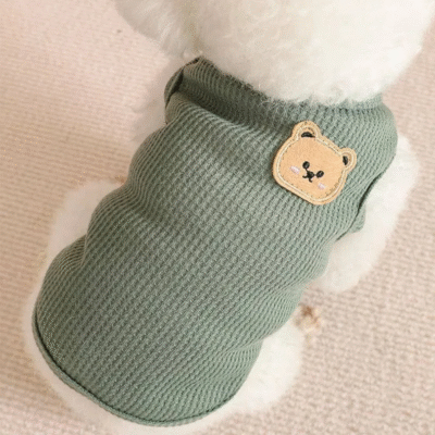 Fashion Bear Vest Pet Dog Clothes Cat Solid T-shirt